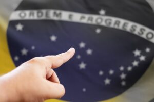 brazil, flag, homeland, finger, brazil flag, green, yellow