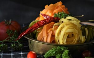 noodles, tagliatelle, pasta, raw, multicoloured, food, carbohydrates, meal, cook, staple food, italian, edible, fresh, eggs, flour, rolling pin, red, yellow, green, food photo, kitchen, noodles, pasta, pasta, pasta, pasta, pasta, food, carbohydrates, kitchen